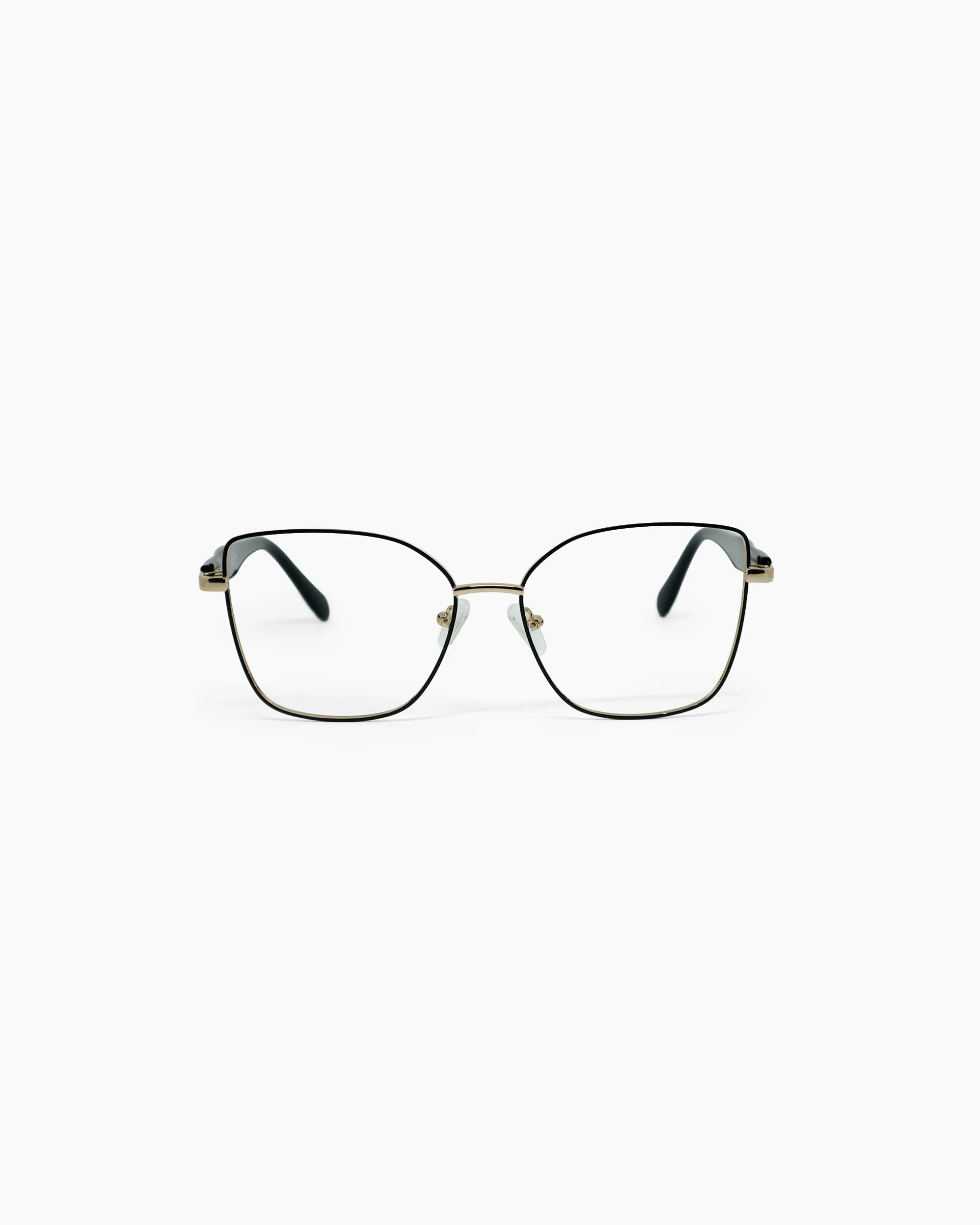 Óculos de grau Scala — Preto e Dourado, vista frontal